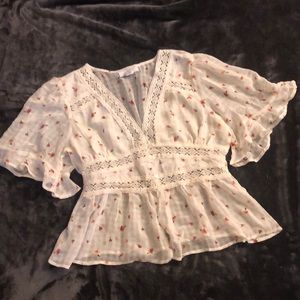 Sheer floral top